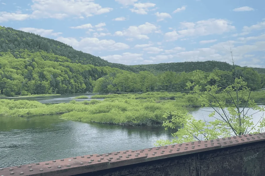 Hudson River and Adirondak Mountains