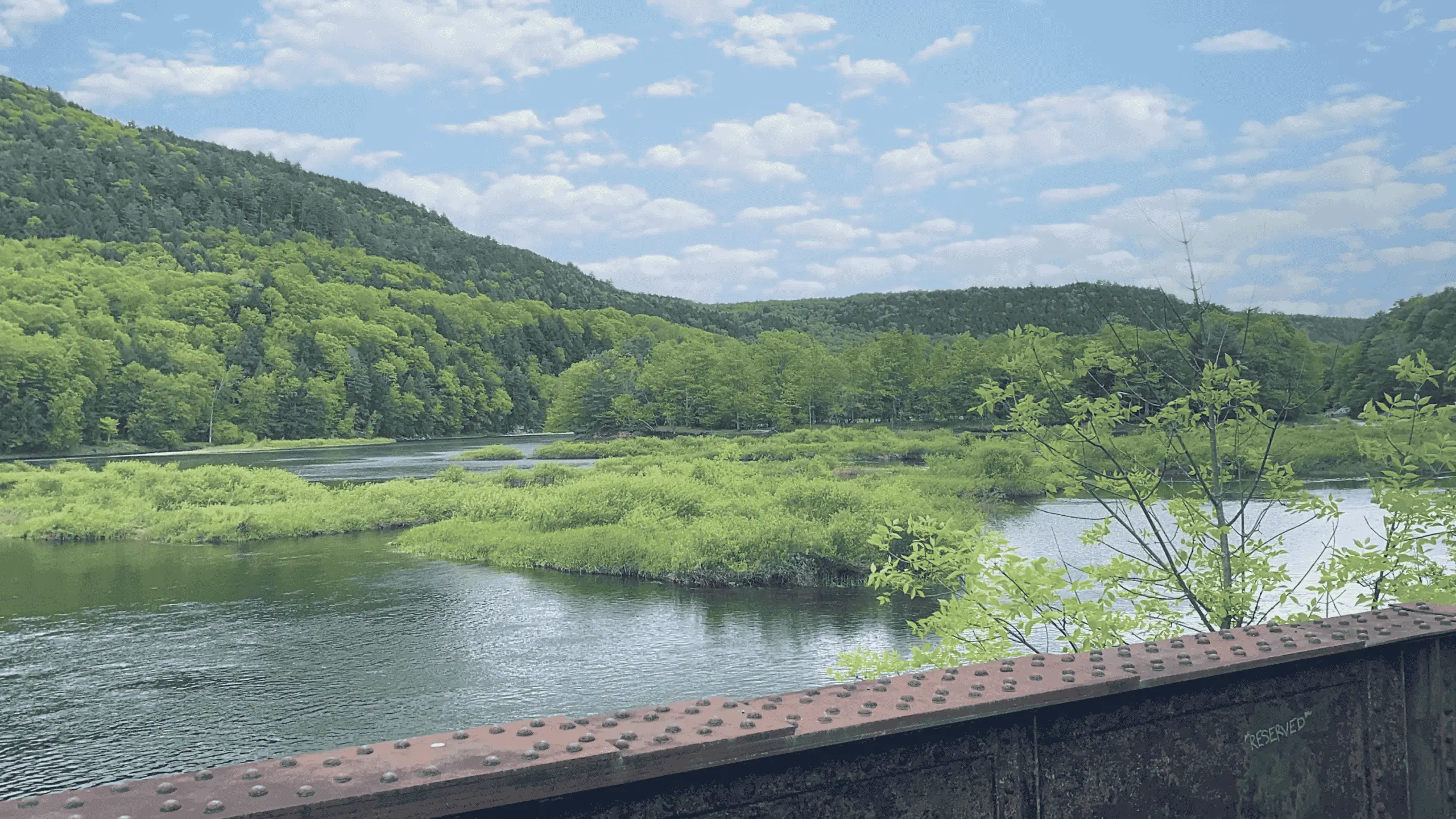 Hudson River and Adirondak Mountains