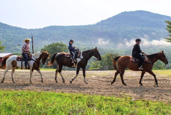 Kids Riding Horses at 1000 Acres Ranch Resort